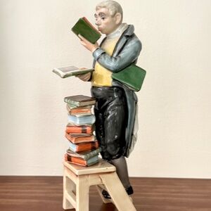 AK Kaiser Porcelain Figurine The Librarian or Bookworm 448 G Bochmann Germany 8"